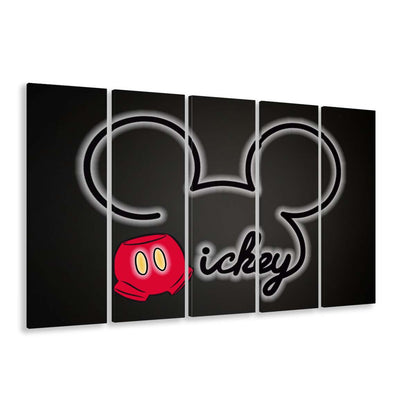 Cartoon Character Line Art Art Print, Extra Large 5 Panels Multi Canvas Print Wall Art, Home Decor