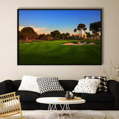Carya Golf Club Kaden Golf Courses, Floating Framed Canvas Print Wall Art