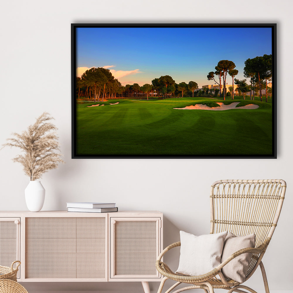 Carya Golf Club Kaden Golf Courses, Floating Framed Canvas Print Wall Art
