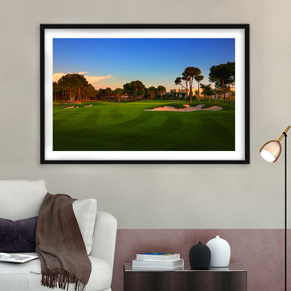 Carya Golf Club Kaden Golf Courses, Goft Art Print, Framed Art Print White Border Wall Decor