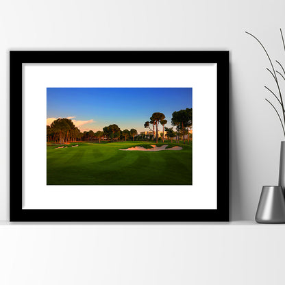 Carya Golf Club Kaden Golf Courses, Goft Art Print, Framed Art Print White Border Wall Decor
