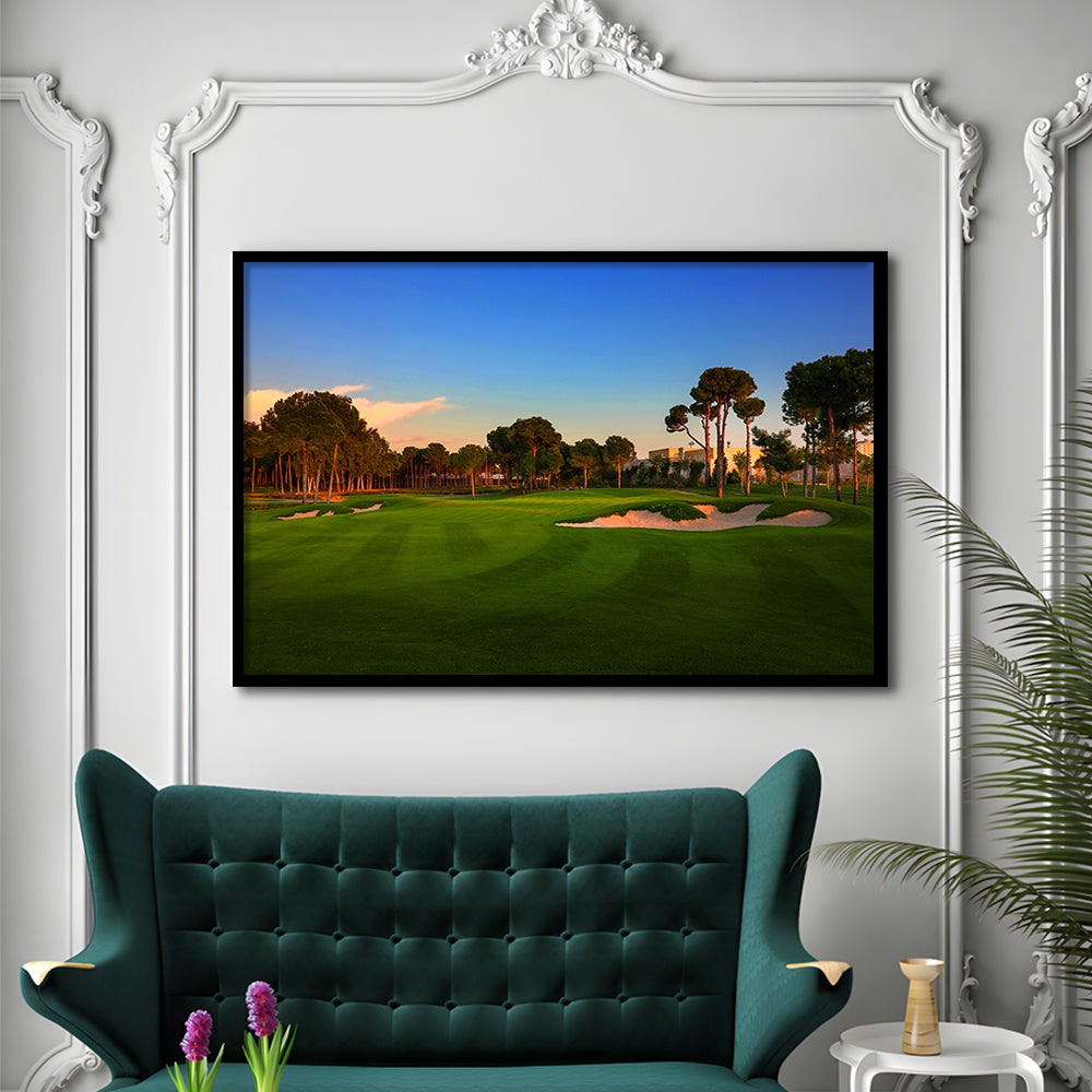 Carya Golf Club Kaden Golf Courses, Framed Art Print Wall Decor, Picture Framed