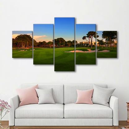 Carya Golf Club Kaden Golf Courses, Golf Art Print, 5 Pieces Mixed Canvas Print Wall Art