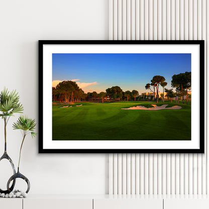 Carya Golf Club Kaden Golf Courses, Goft Art Print, Framed Art Print White Border Wall Decor