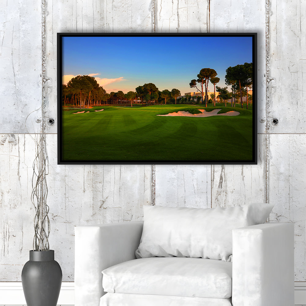 Carya Golf Club Kaden Golf Courses, Floating Framed Canvas Print Wall Art