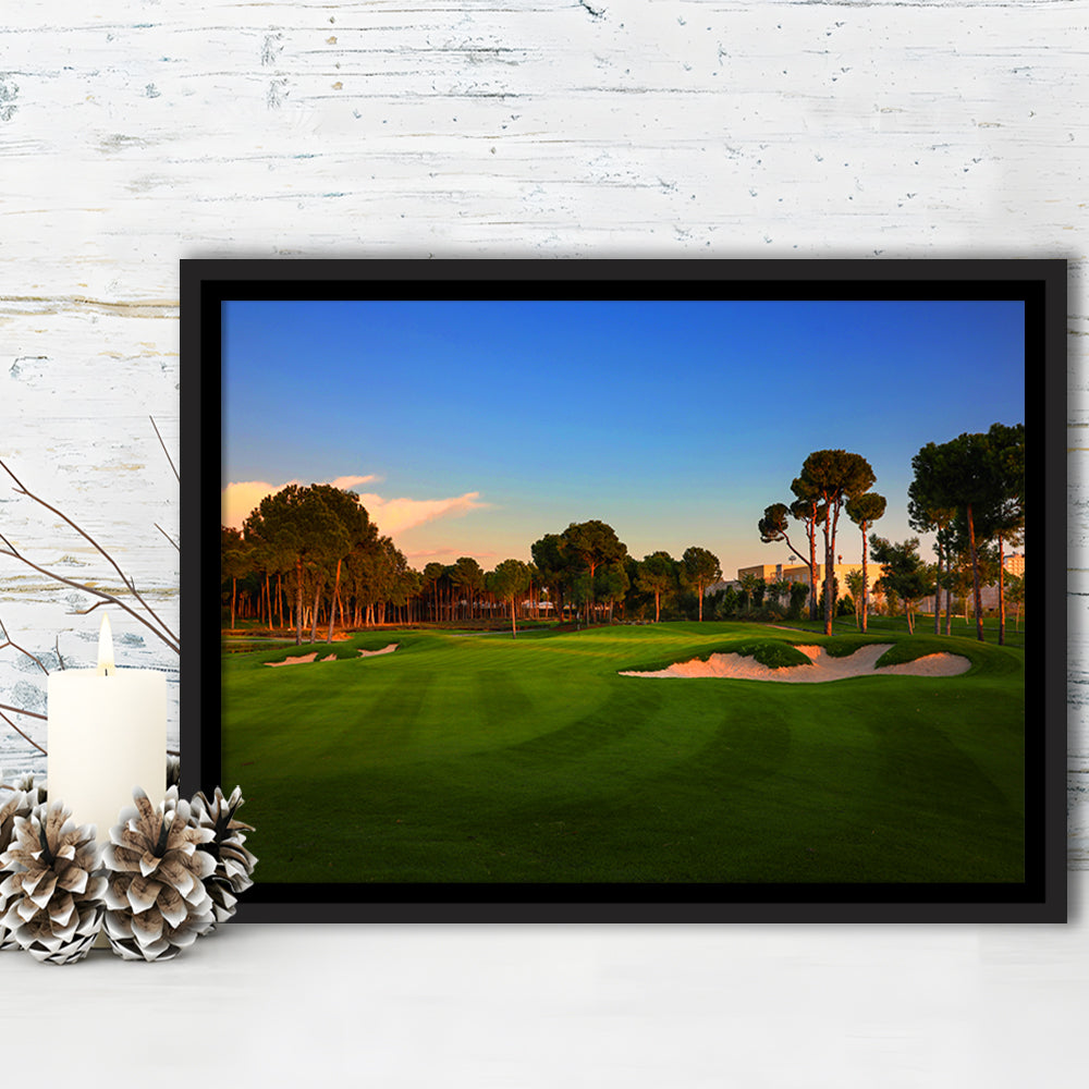 Carya Golf Club Kaden Golf Courses, Floating Framed Canvas Print Wall Art