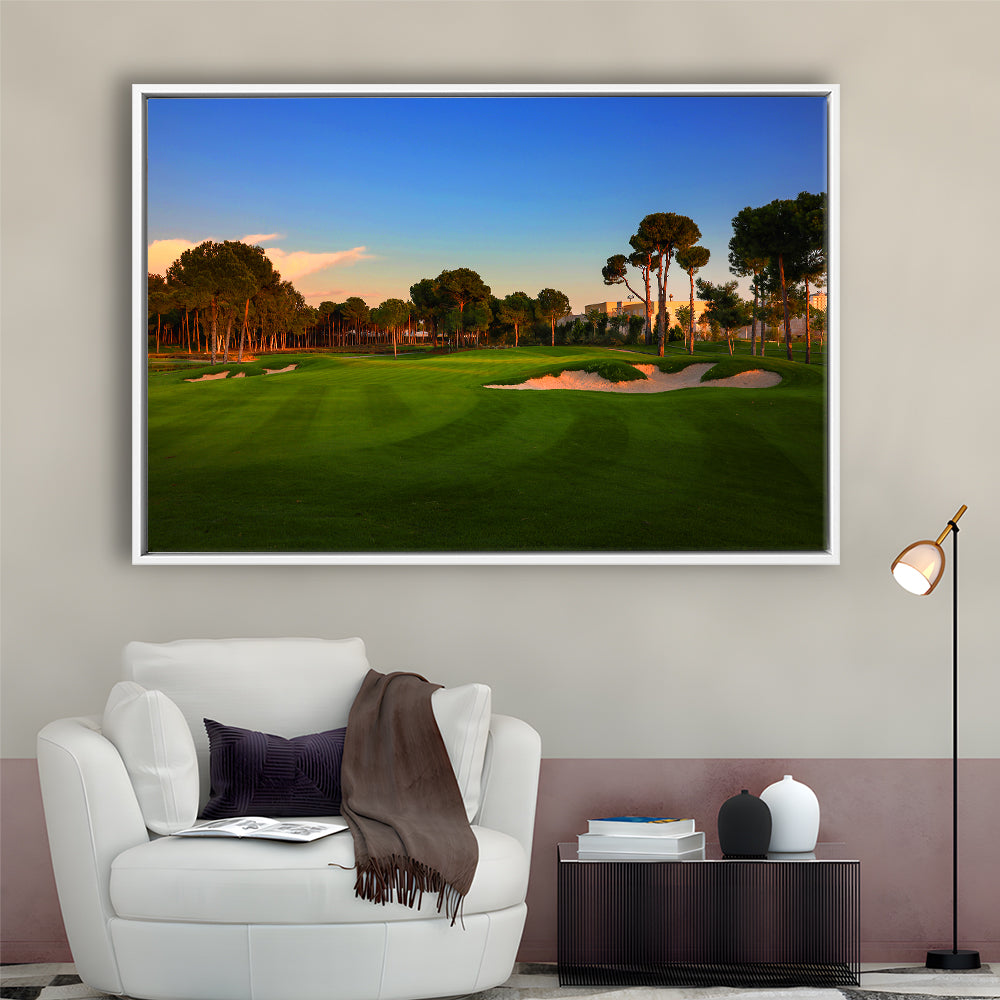 Carya Golf Club Kaden Golf Courses, Floating Framed Canvas Print Wall Art