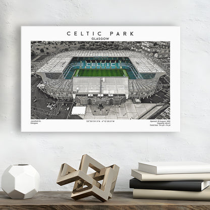 Celtic Park Stadium, Iconic Home Of Celtic, Football Stadium Wall Art Print, Canvas Print Wall Art, Man Cave Gift