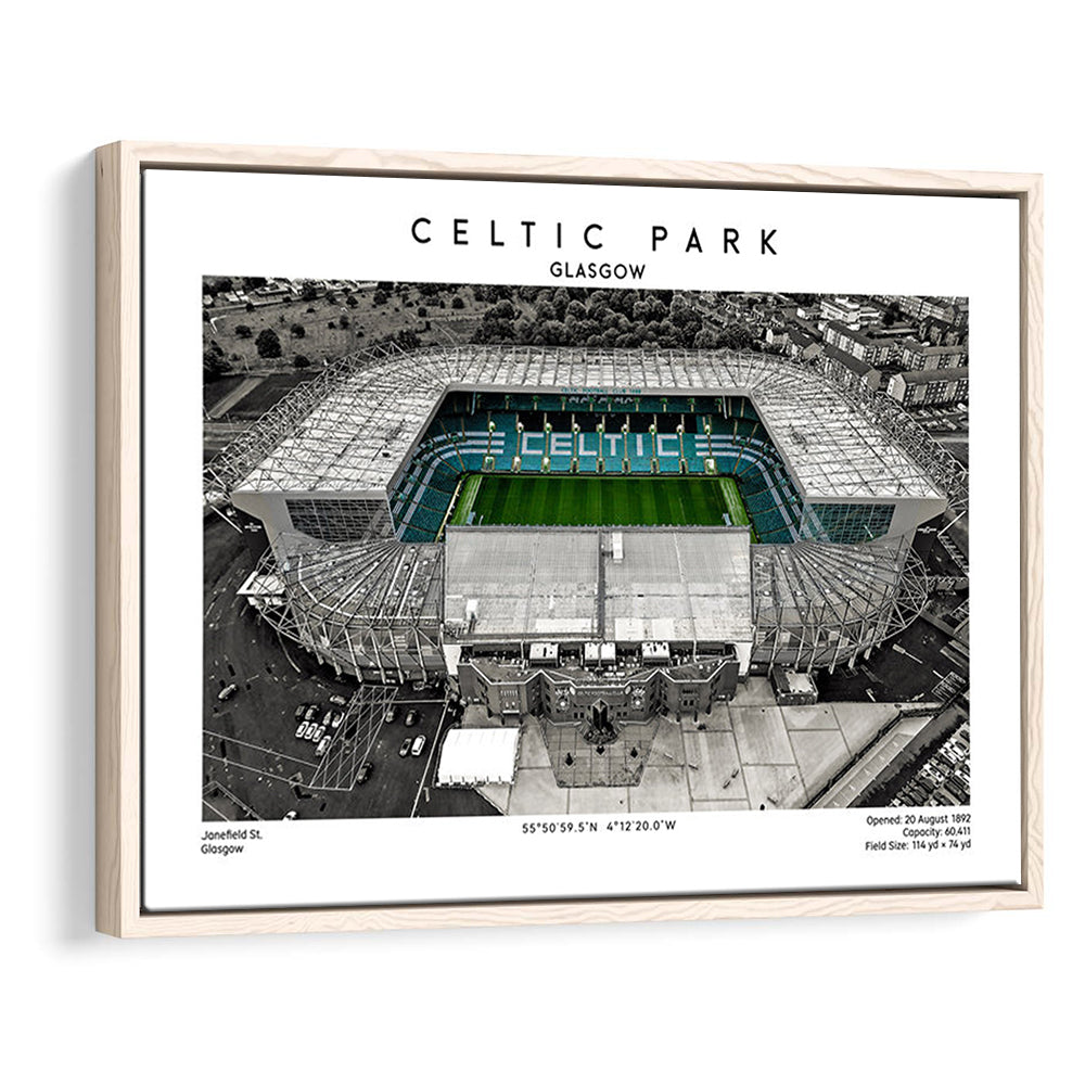 Celtic Park Stadium, Iconic Home Of Celtic, Football Stadium Wall Art Print, Framed Canvas Print Wall Art