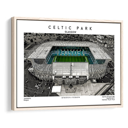 Celtic Park Stadium, Iconic Home Of Celtic, Football Stadium Wall Art Print, Framed Canvas Print Wall Art