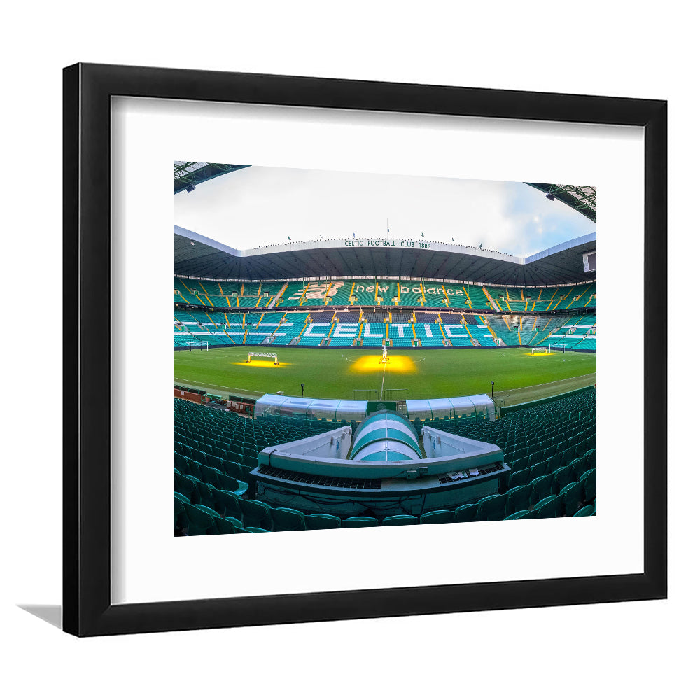 Celtic Stadium, Stadium Canvas, Sport Art, Gift for him, White Border Framed Art Print Wall Decor