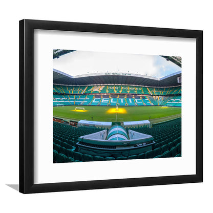 Celtic Stadium, Stadium Canvas, Sport Art, Gift for him, White Border Framed Art Print Wall Decor