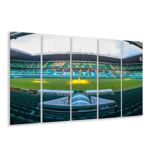 Celtic Stadium, Stadium Canvas, Sport Art, 5 Panel B, Extra Large Canvas, Canvas Print Wall Art