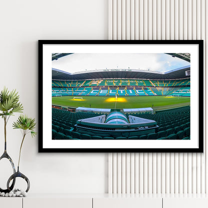 Celtic Stadium, Stadium Canvas, Sport Art, Gift for him, White Border Framed Art Print Wall Decor