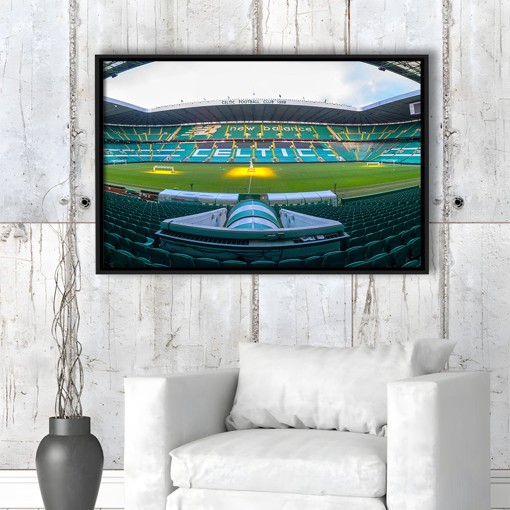 Celtic Stadium, Stadium Canvas, Sport Art, Framed Canvas Print Wall Art, Floating Frame