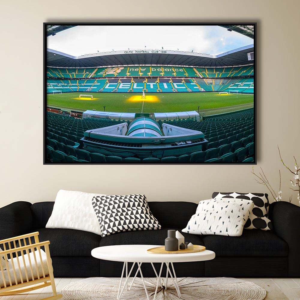 Celtic Stadium, Stadium Canvas, Sport Art, Framed Canvas Print Wall Art, Floating Frame