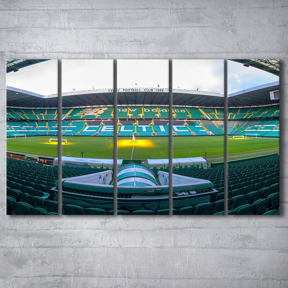 Celtic Stadium, Stadium Canvas, Sport Art, 5 Panel B, Extra Large Canvas, Canvas Print Wall Art
