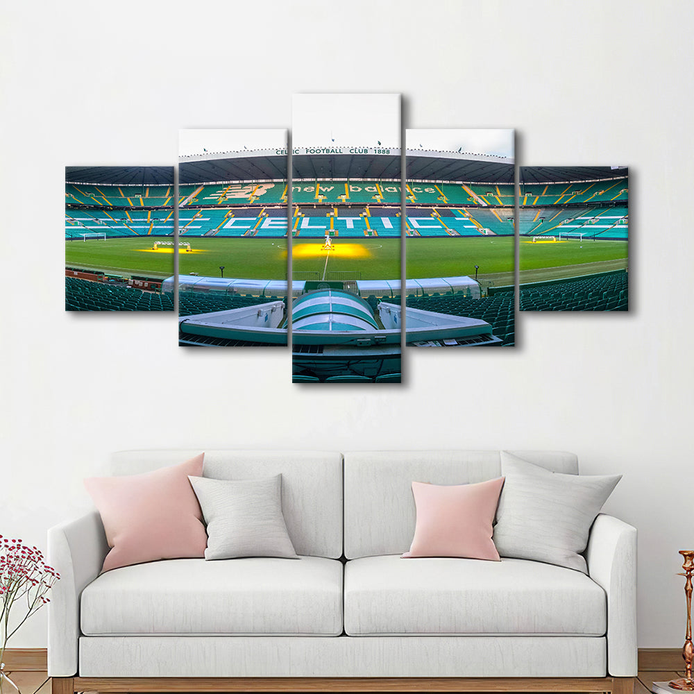 Celtic Stadium, Stadium Canvas, Sport Art, Gift for him, 5 Panel, Large Canvas, Canvas Print Wall Art
