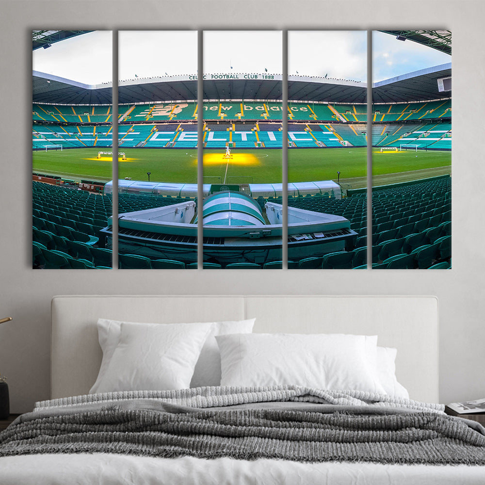 Celtic Stadium, Stadium Canvas, Sport Art, 5 Panel B, Extra Large Canvas, Canvas Print Wall Art
