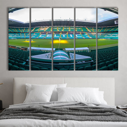 Celtic Stadium, Stadium Canvas, Sport Art, 5 Panel B, Extra Large Canvas, Canvas Print Wall Art
