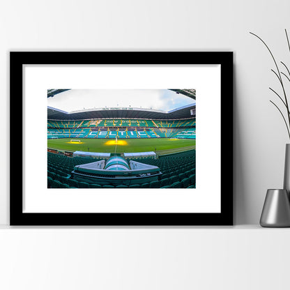 Celtic Stadium, Stadium Canvas, Sport Art, Gift for him, White Border Framed Art Print Wall Decor