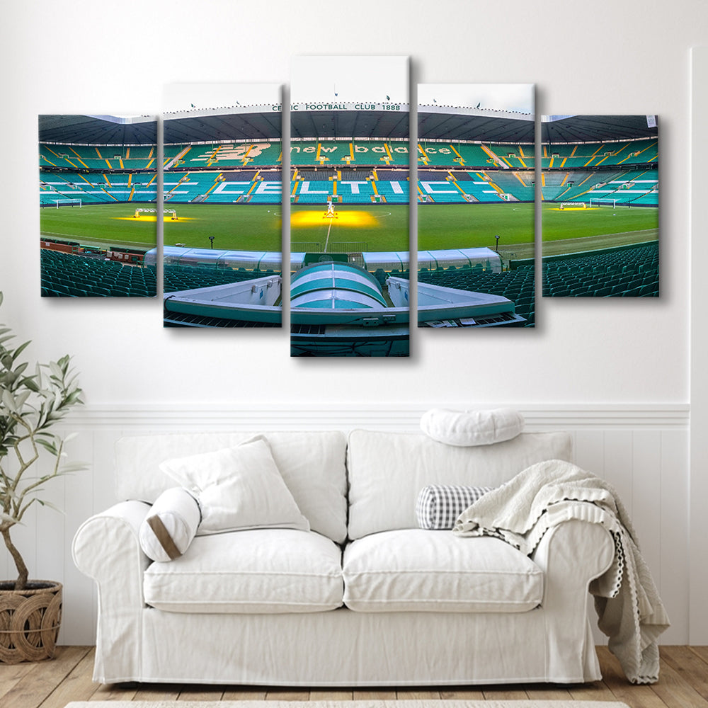 Celtic Stadium, Stadium Canvas, Sport Art, Gift for him, 5 Panel, Large Canvas, Canvas Print Wall Art