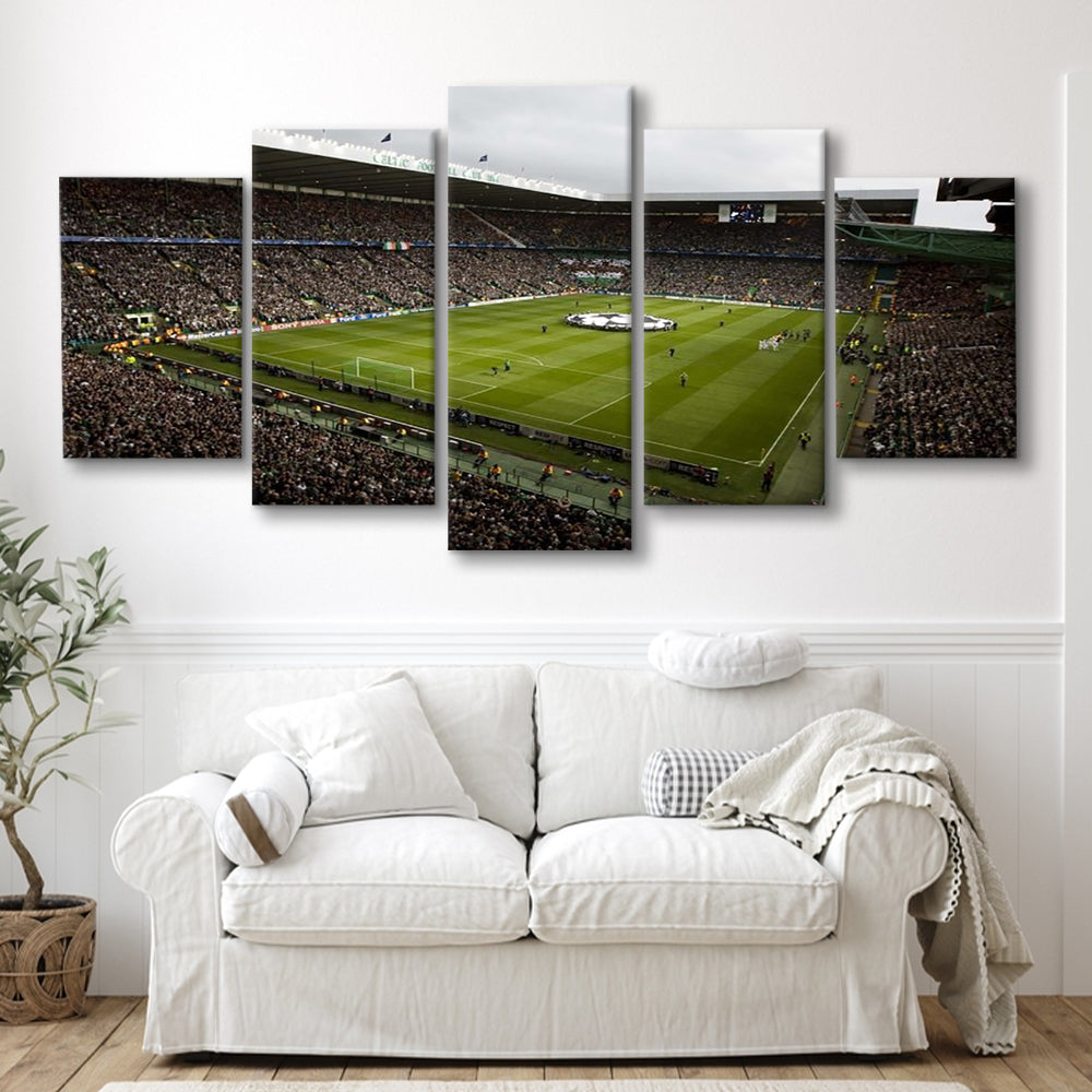 Celtic fc stadium, Stadium Canvas, Sport Art, Gift for him, 5 Panel, Large Canvas, Canvas Print Wall Art