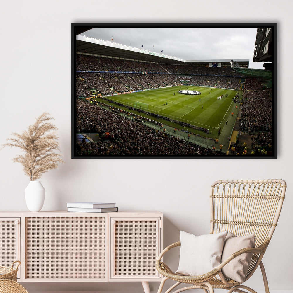 Celtic fc stadium, Stadium Canvas, Sport Art, Framed Canvas Print Wall Art, Floating Frame