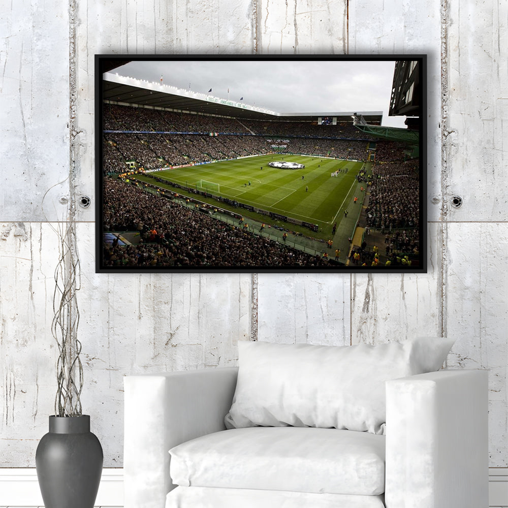 Celtic fc stadium, Stadium Canvas, Sport Art, Framed Canvas Print Wall Art, Floating Frame