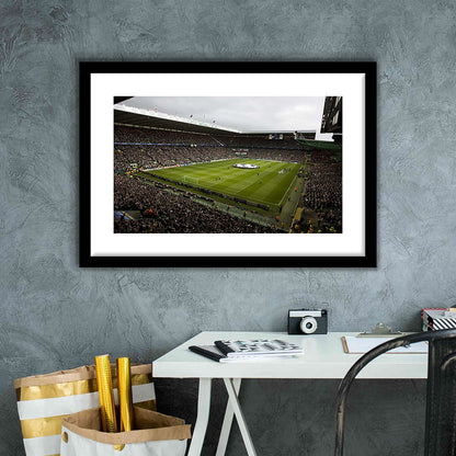 Celtic fc stadium, Stadium Canvas, Sport Art, Gift for him, White Border Framed Art Print Wall Decor
