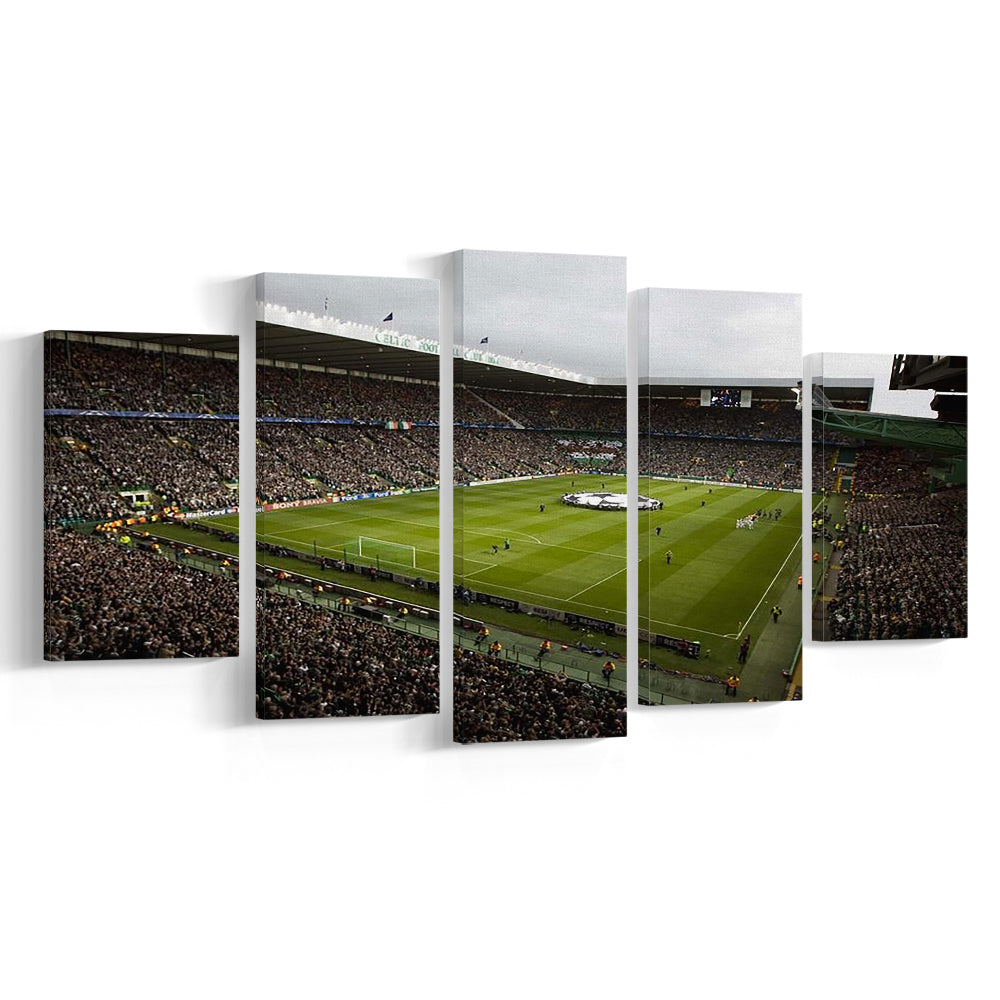 Celtic fc stadium, Stadium Canvas, Sport Art, Gift for him, 5 Panel, Large Canvas, Canvas Print Wall Art