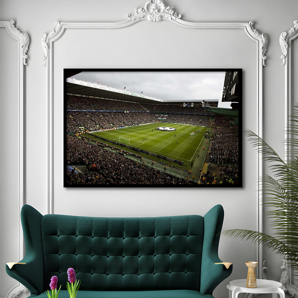Celtic fc stadium, Stadium Canvas, Sport Art, Gift for him, Framed Art Print Wall Decor, Picture Framed