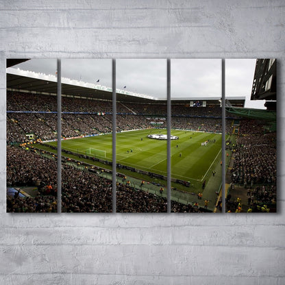 Celtic fc stadium, Stadium Canvas, Sport Art, 5 Panel B, Extra Large Canvas, Canvas Print Wall Art