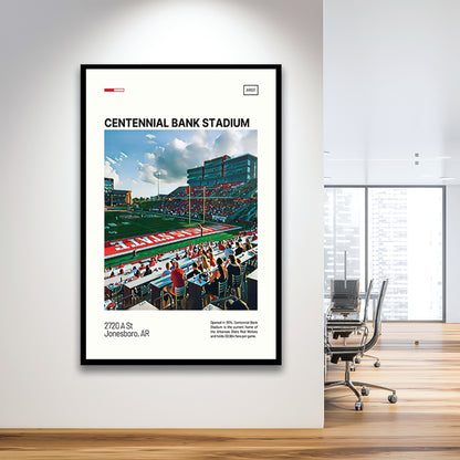 Centennial Bank Stadium Print, Arkansas State Red Wolves Stadium Art, Gifts for him, Sport Art, Framed Art Print Wall Decor