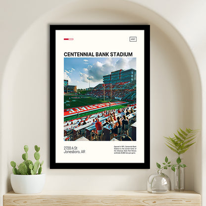 Centennial Bank Stadium Print, Arkansas State Red Wolves Stadium Art, Gifts for him, Sport Art, Framed Art Print Wall Decor