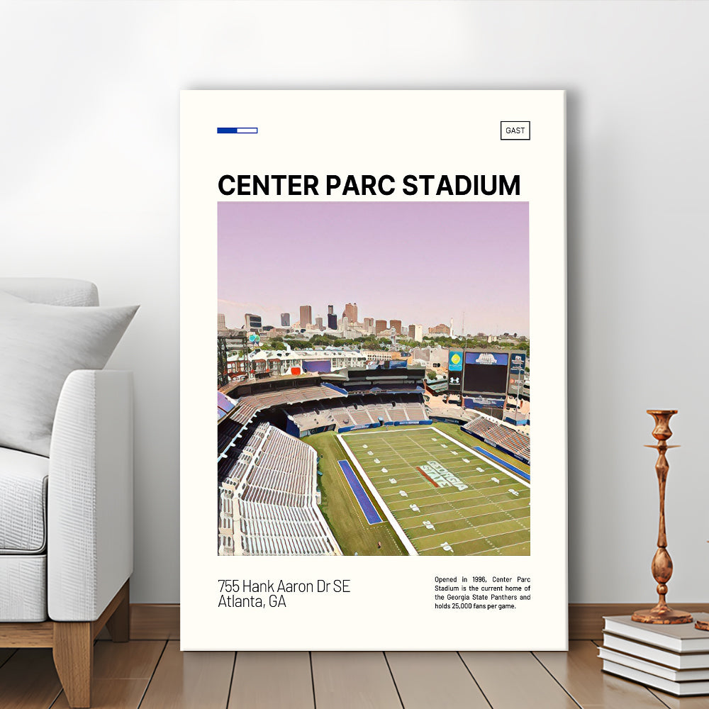 Center Parc Stadium Print, Georgia State Panthers Stadium Canvas Art, Fan Gifts, Sport Art, Canvas Print Wall Art