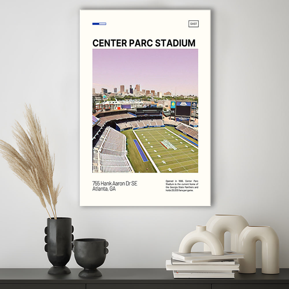 Center Parc Stadium Print, Georgia State Panthers Stadium Canvas Art, Fan Gifts, Sport Art, Canvas Print Wall Art