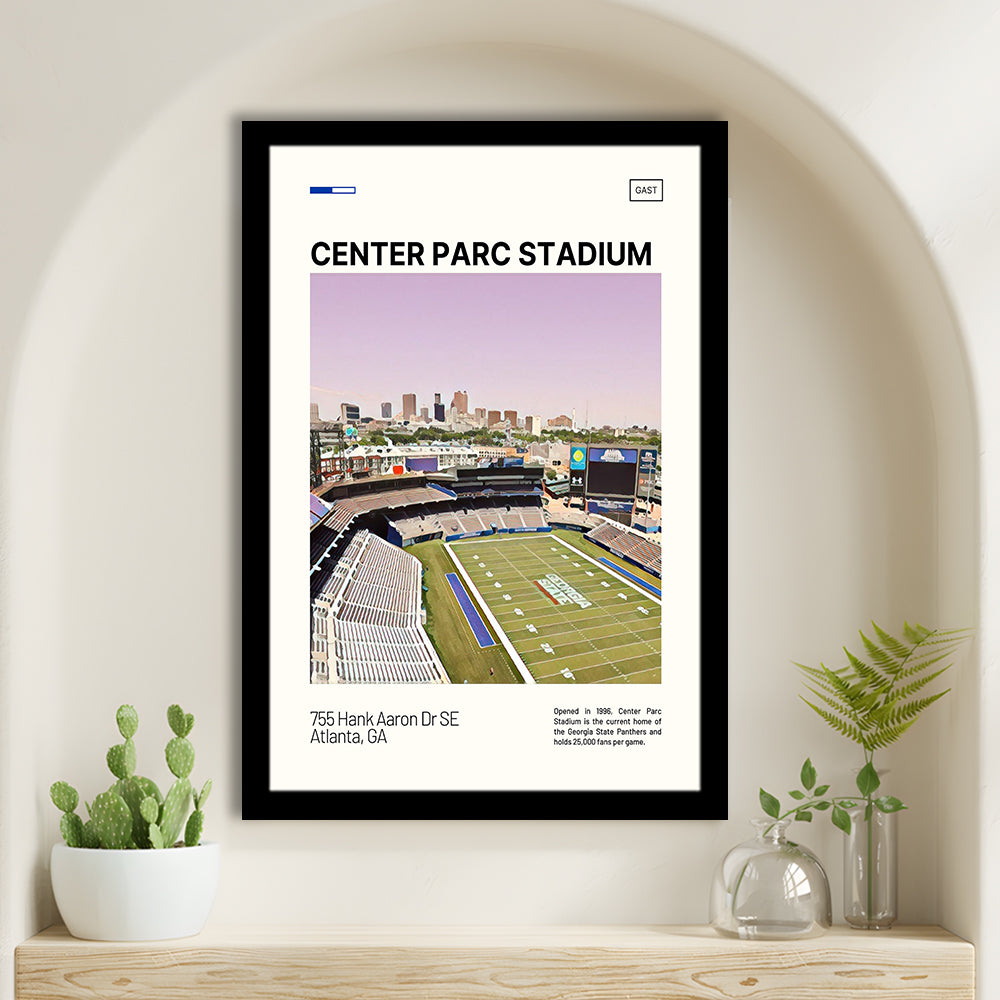 Center Parc Stadium Print, Georgia State Panthers Stadium Art, Gifts for him, Sport Art, Framed Art Print Wall Decor