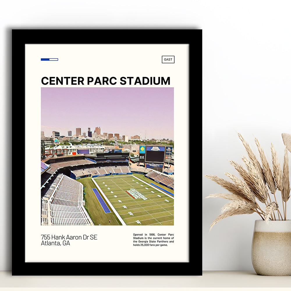 Center Parc Stadium Print, Georgia State Panthers Stadium Art, Gifts for him, Sport Art, Framed Art Print Wall Decor