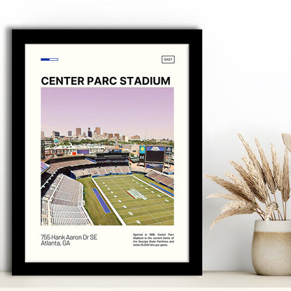 Center Parc Stadium Print, Georgia State Panthers Stadium Art, Gifts for him, Sport Art, Framed Art Print Wall Decor