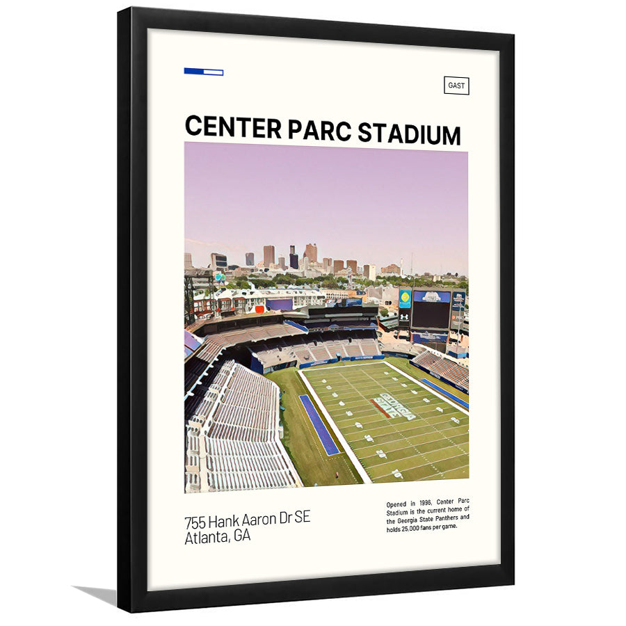 Center Parc Stadium Print, Georgia State Panthers Stadium Art, Gifts for him, Sport Art, Framed Art Print Wall Decor