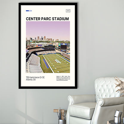 Center Parc Stadium Print, Georgia State Panthers Stadium Art, Gifts for him, Sport Art, Framed Art Print Wall Decor