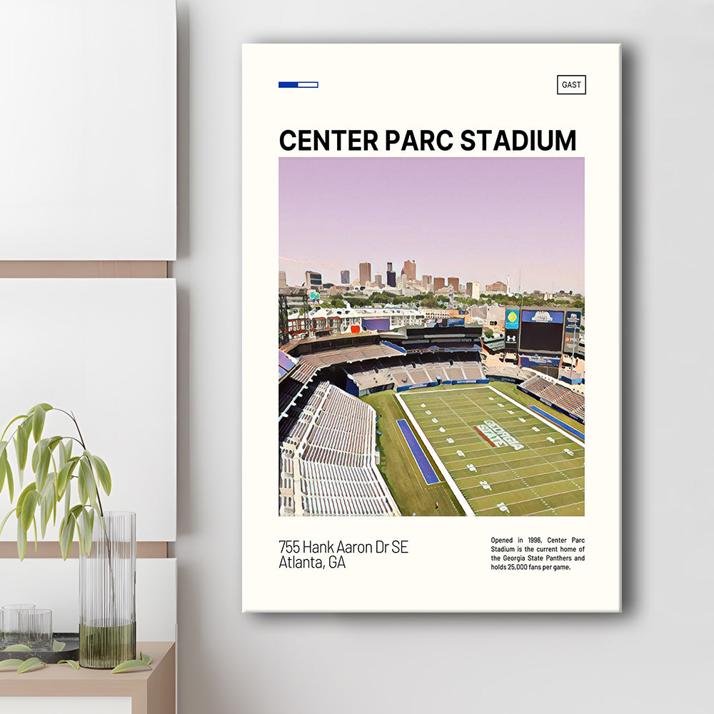 Center Parc Stadium Print, Georgia State Panthers Stadium Canvas Art, Fan Gifts, Sport Art, Canvas Print Wall Art
