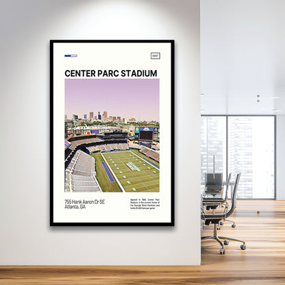 Center Parc Stadium Print, Georgia State Panthers Stadium Art, Gifts for him, Sport Art, Framed Art Print Wall Decor