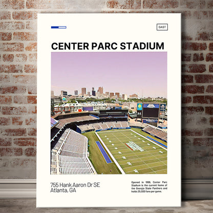 Center Parc Stadium Print, Georgia State Panthers Stadium Canvas Art, Fan Gifts, Sport Art, Canvas Print Wall Art