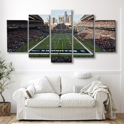 CenturyLink Field, Stadium Canvas, Sport Art, Fan Gifts, 5 Panel, Large Canvas, Canvas Print Wall Art