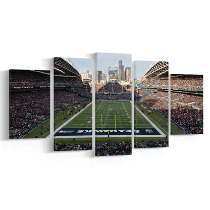 CenturyLink Field, Stadium Canvas, Sport Art, Fan Gifts, 5 Panel, Large Canvas, Canvas Print Wall Art