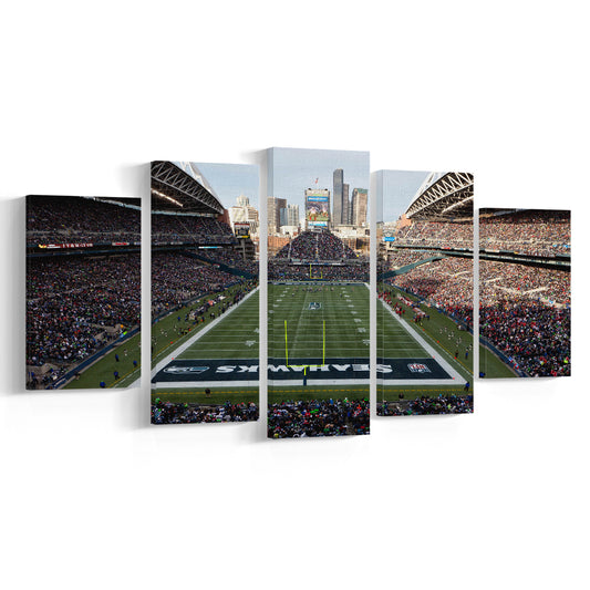 CenturyLink Field, Stadium Canvas, Sport Art, Fan Gifts, 5 Panel, Large Canvas, Canvas Print Wall Art