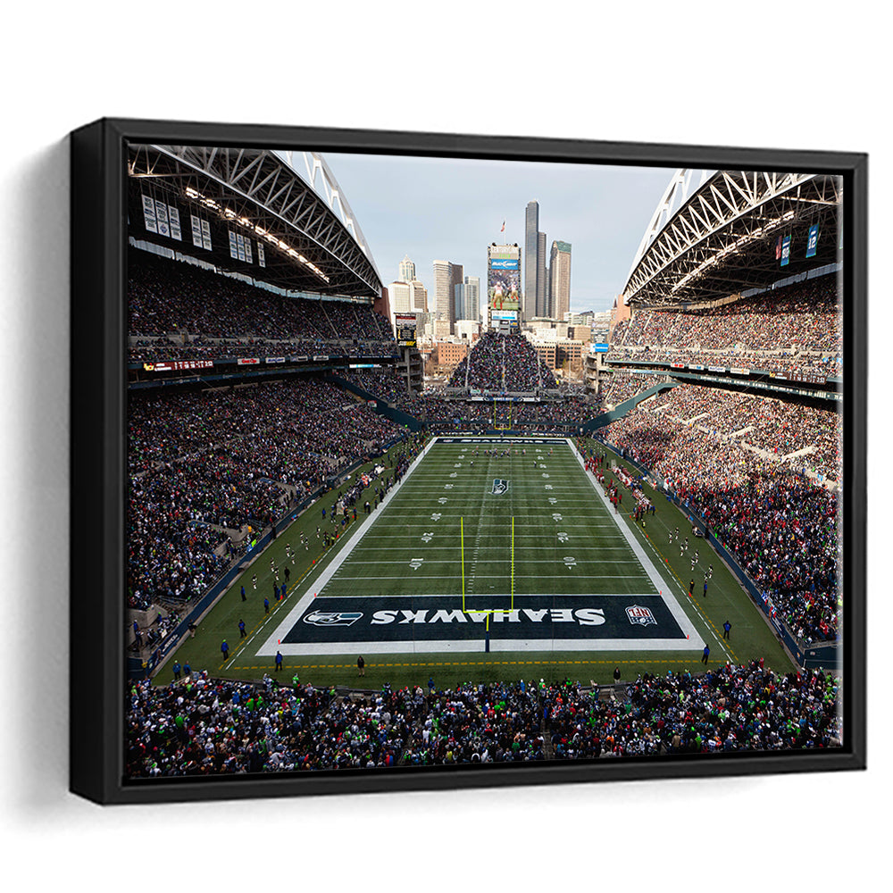 CenturyLink Field, Stadium Canvas, Sport Art, Fan Gifts, Framed Canvas Print Wall Art, Floating Frame