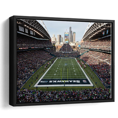 CenturyLink Field, Stadium Canvas, Sport Art, Fan Gifts, Framed Canvas Print Wall Art, Floating Frame